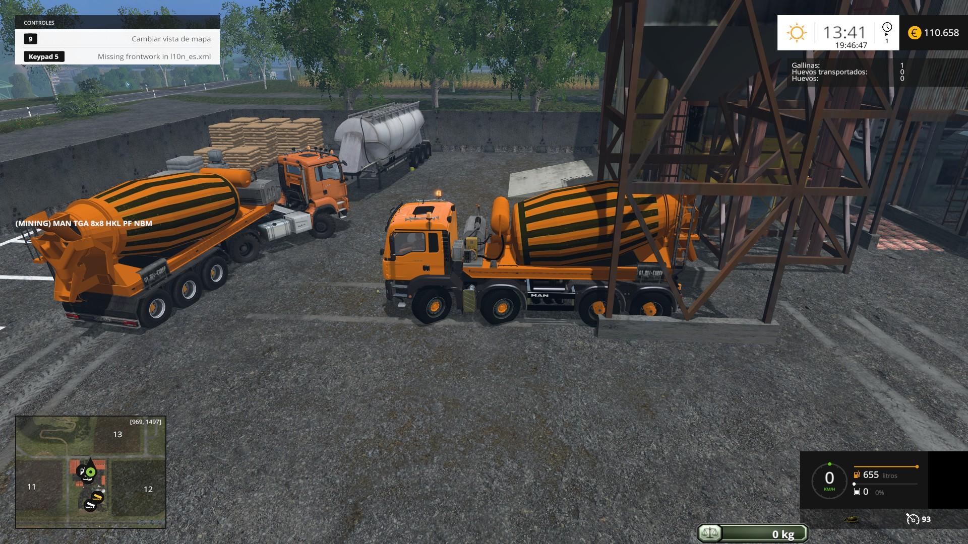 Nbm Man Tga 8x8 Hkl Concrete Mixer Truck 1 Farming Simulator 19 17 15 Mod 2013