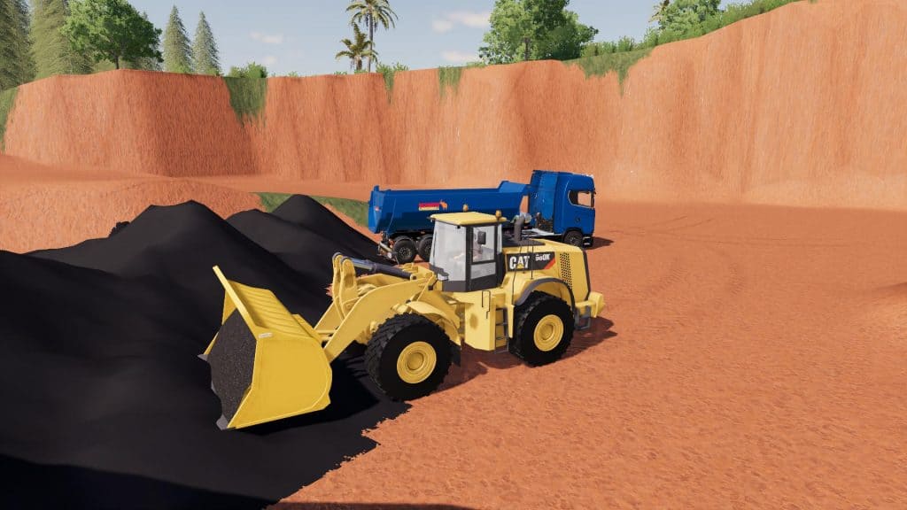 Fs19 Coal Shovel For 980k Cat Loader V10 Fs 19 Forklifts Excavators Mod Download 1119