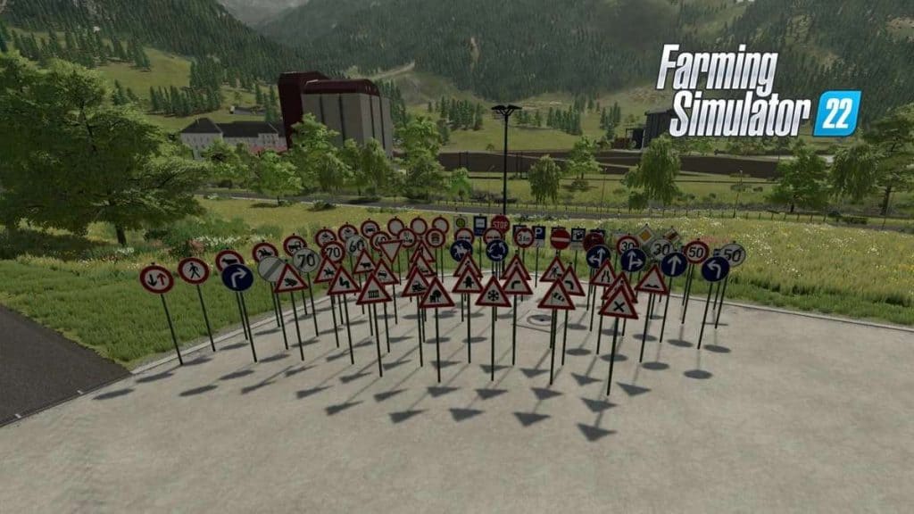 Fs Traffic Sign Pack V Fs Objects Mod Download