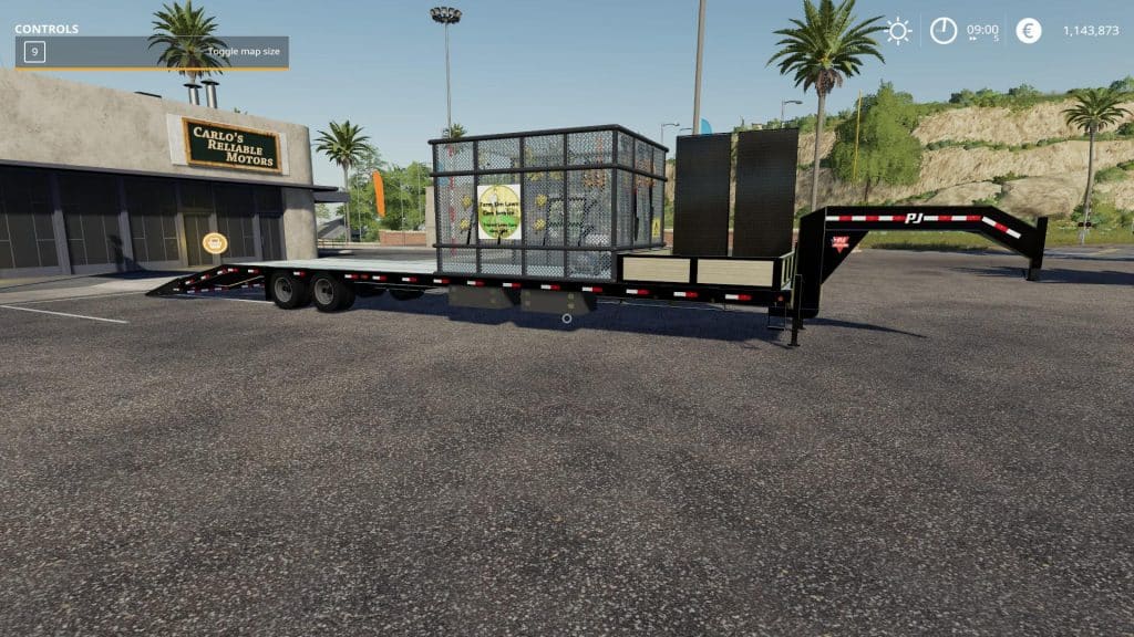 FS19 PJ 40ft Lawn Care Trailer v1.0.0.0 - FS 19 Trailers Mod Download