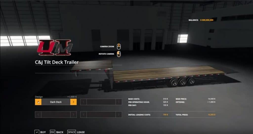 FS19 C&J Tilt Deck Trailer v1 (2) - Farming simulator 19 / 17 / 15 Mod