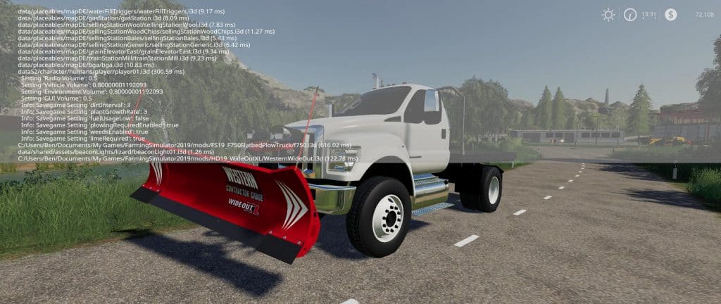 FS19 Ford F750 Flatbed Plow Truck v1 (4) - Farming simulator 19 / 17 ...