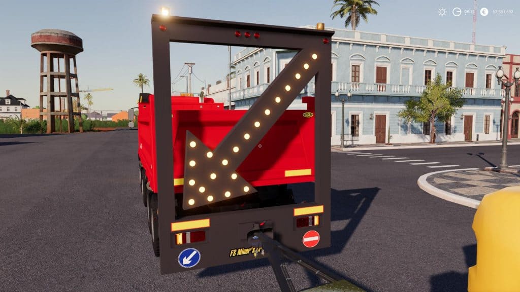 Fs19 Public Works Rear Sign For Trucks V10 Fs 19 Objects Mod Download 5052