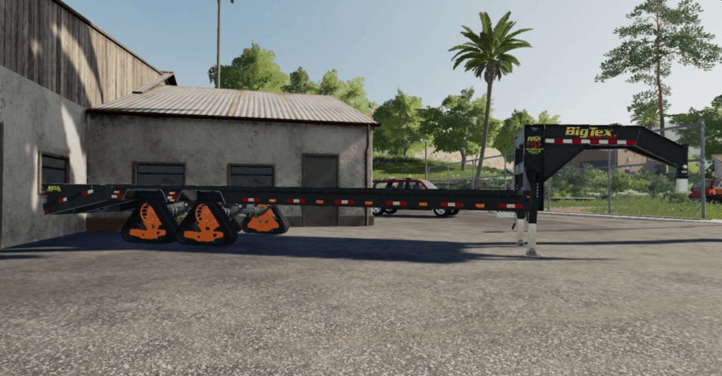 FS19 BigTex Trailer with Tracks - Farming simulator 19 / 17 / 15 Mod