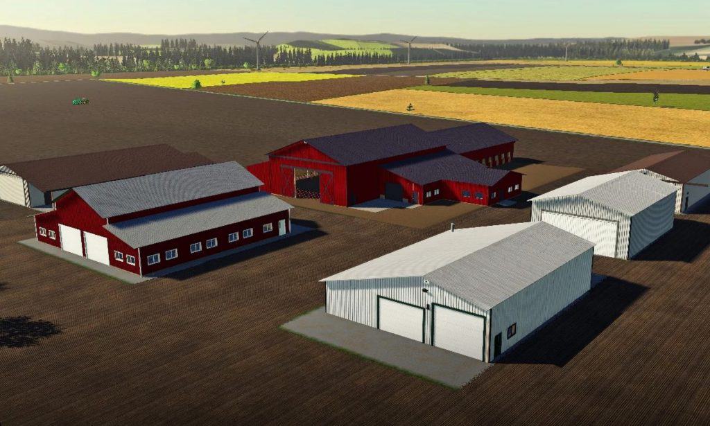 FS19 American Hangars Pack v1.0.0 (2) - Farming simulator 19 / 17 / 15 Mod