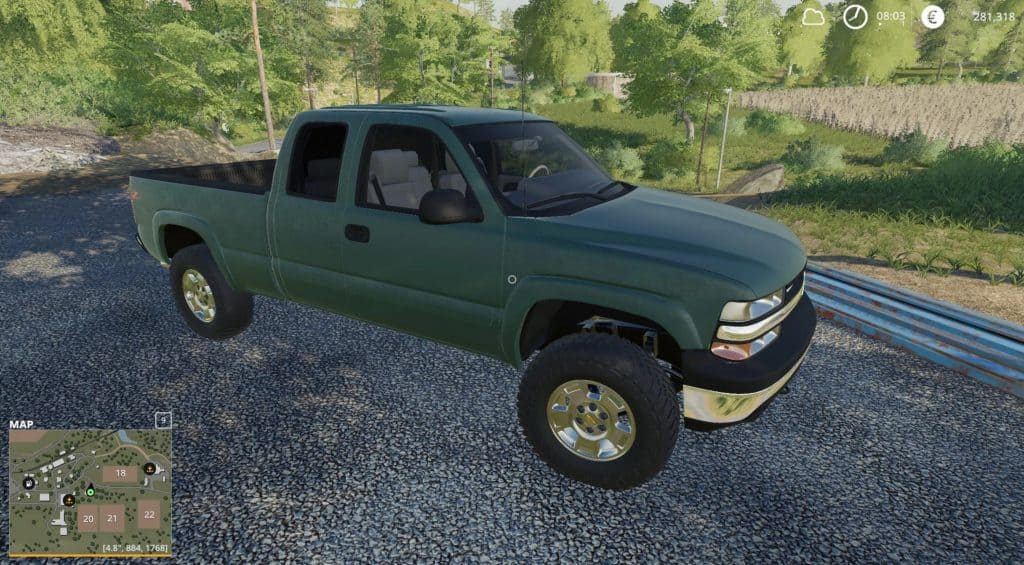 FS19 2002 Chevy Silverado Extended v1.0.0.0 - FS 19 Cars Mod Download