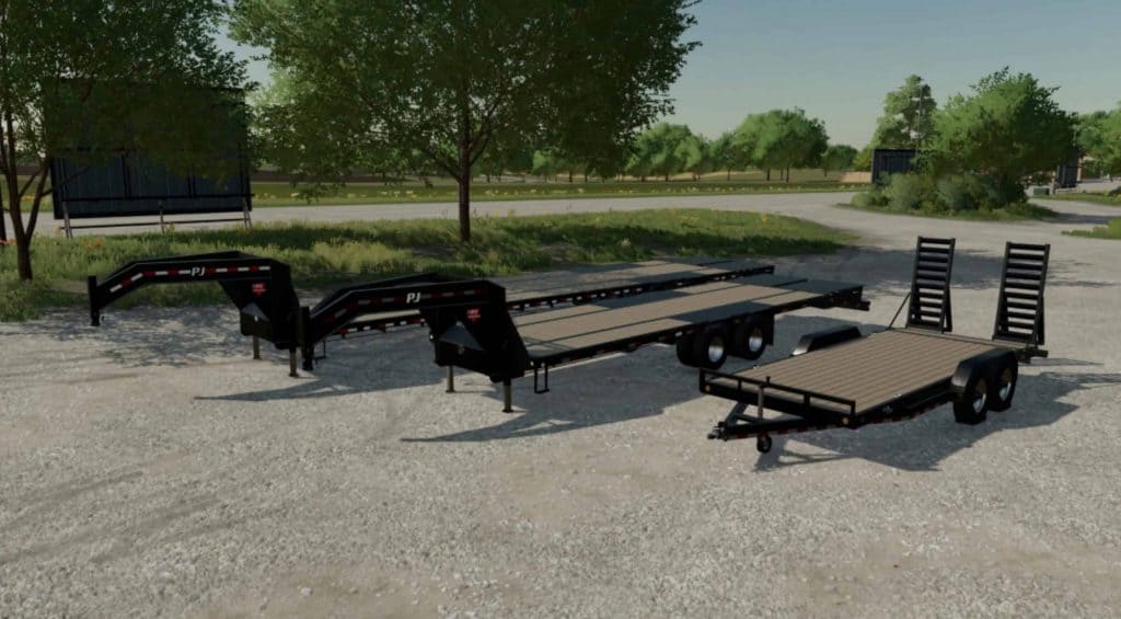 FS22 PJ Trailer Pack V1.0 - FS 22 Trailers Mod Download