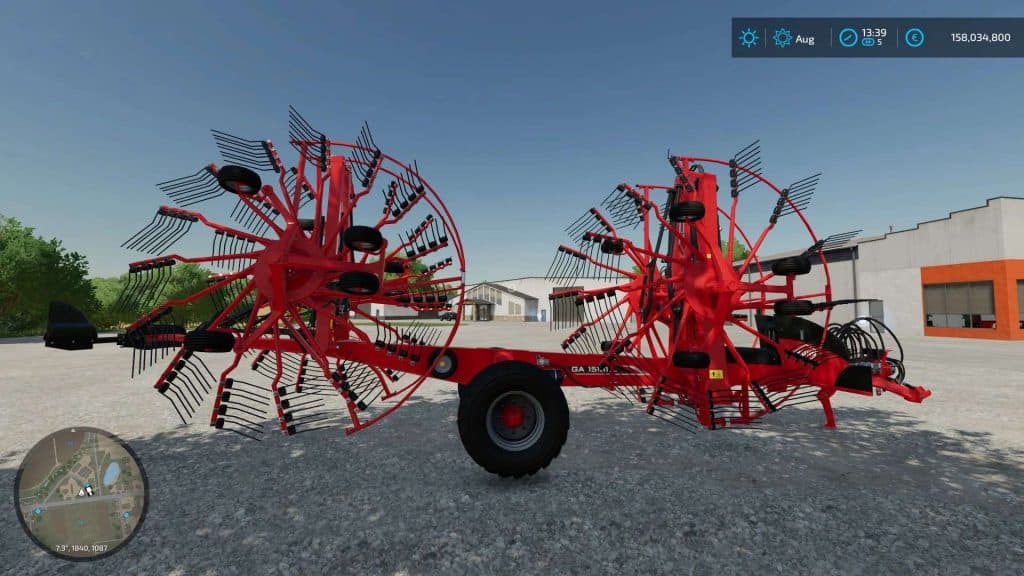 FS22 Kuhn GA 15131 rake v1.0.0 (4) - Farming simulator 19 / 17 / 15 Mod