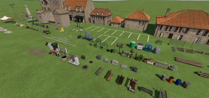 Fs22 Sawmill Deco Pack V10 Fs 22 Prefab Mod Download 6856