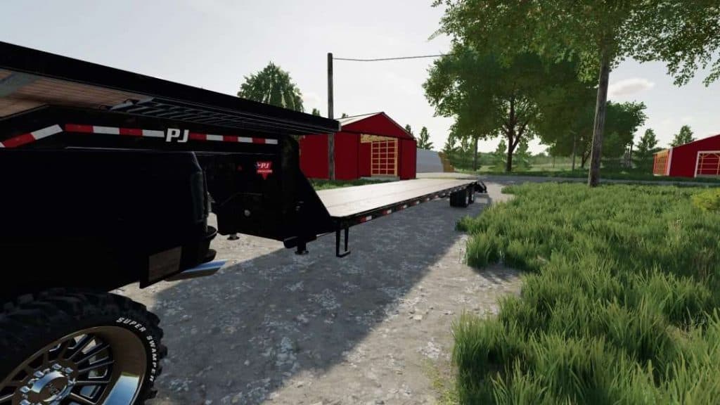 FS22 40 FT PJ Trailer With Platform v1.0 - FS 22 Trailers Mod Download