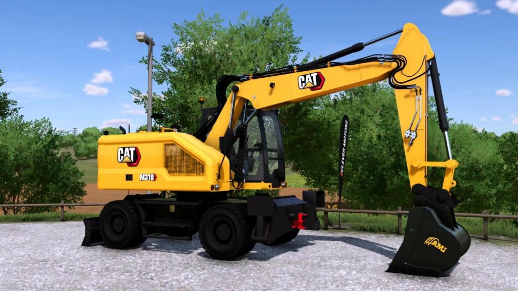 FS22 CAT M318 v1.0 - FS 22 Forklifts / Excavators Mod Download