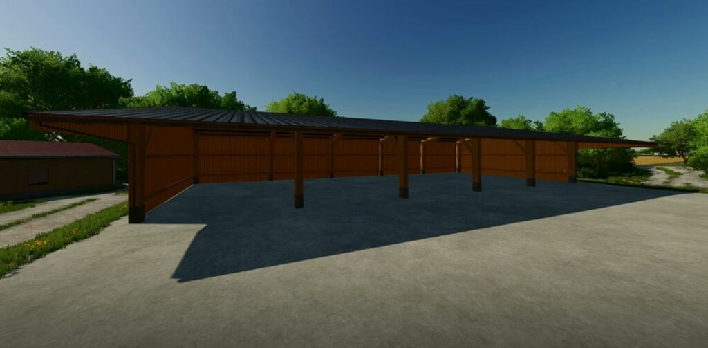 FS22 Modern Wooden Shed v1.0 - FS 22 Objects Mod Download